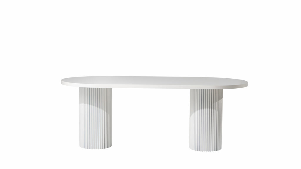 Axis Oval White Dining Table