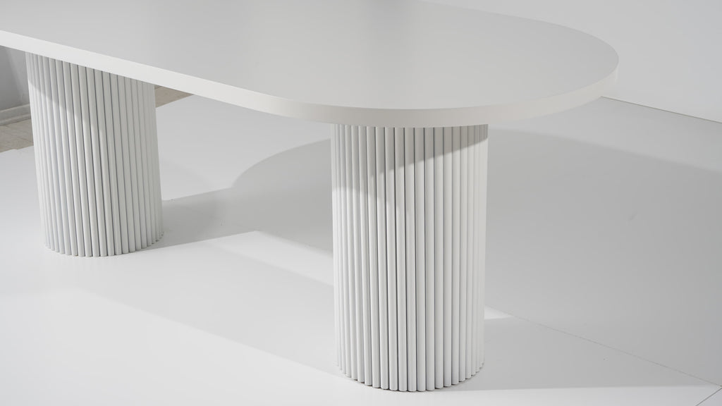 Axis Oval White Dining Table