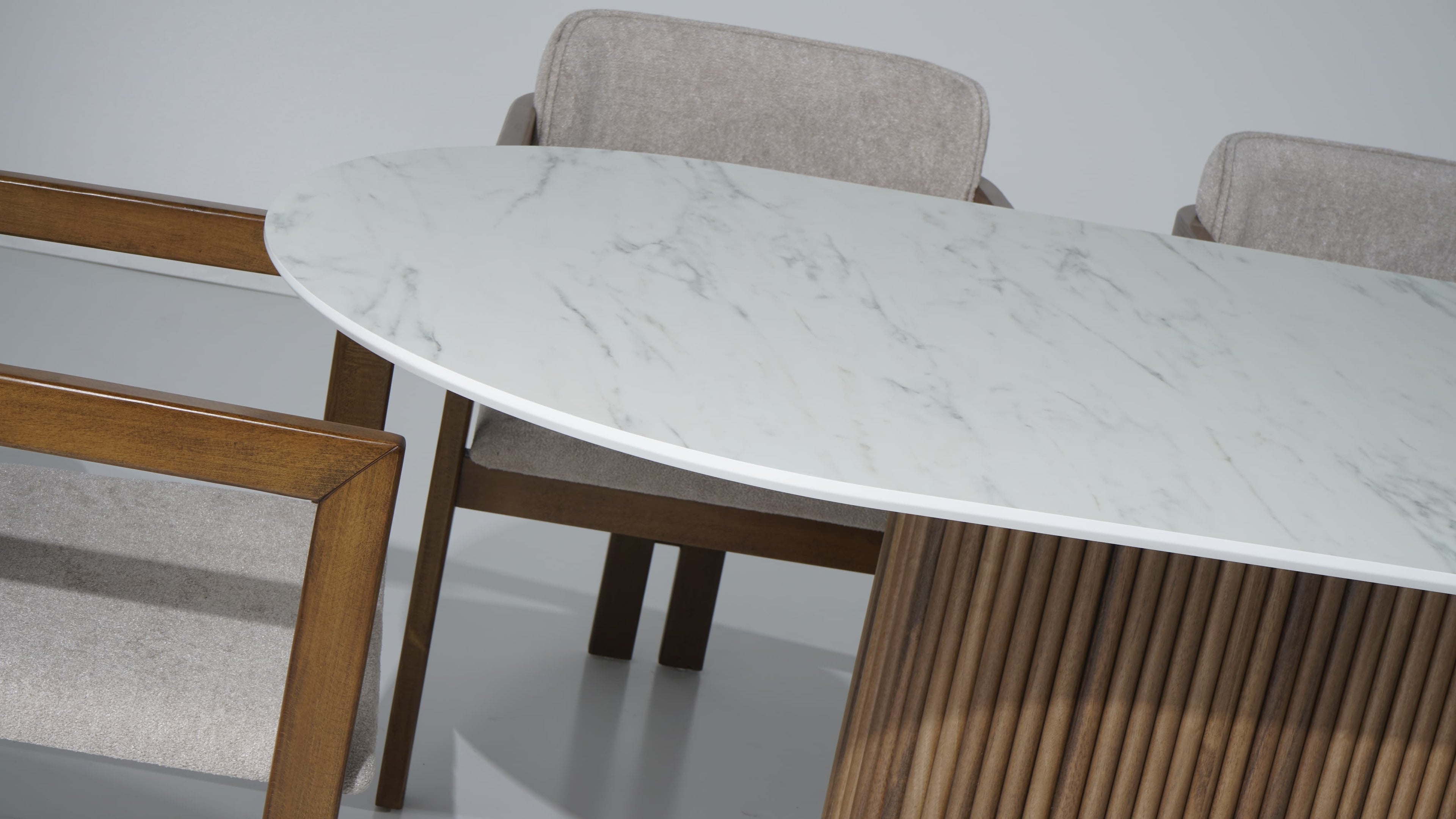 Marble Flute Dining Table