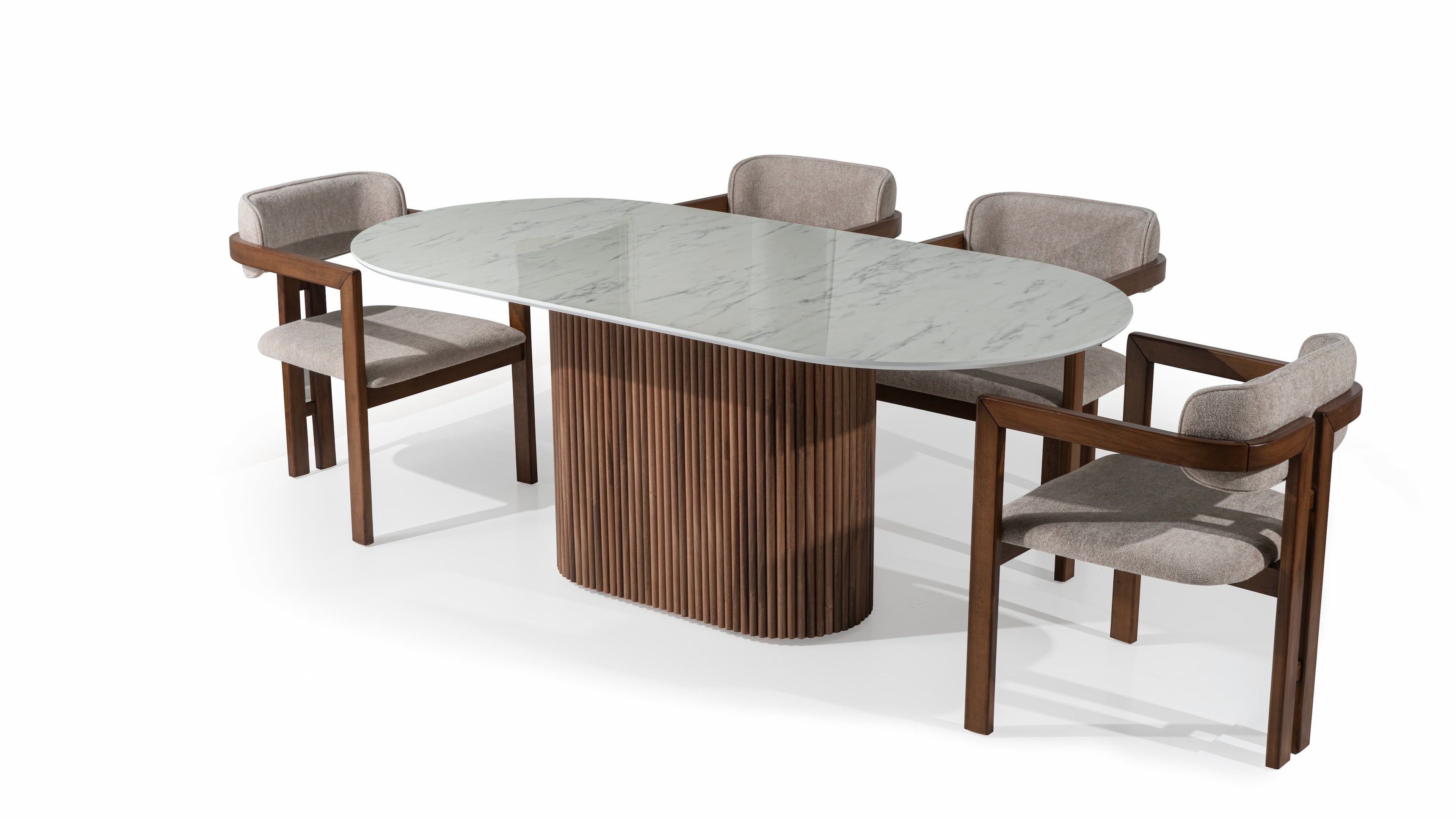 Marble Flute Dining Table
