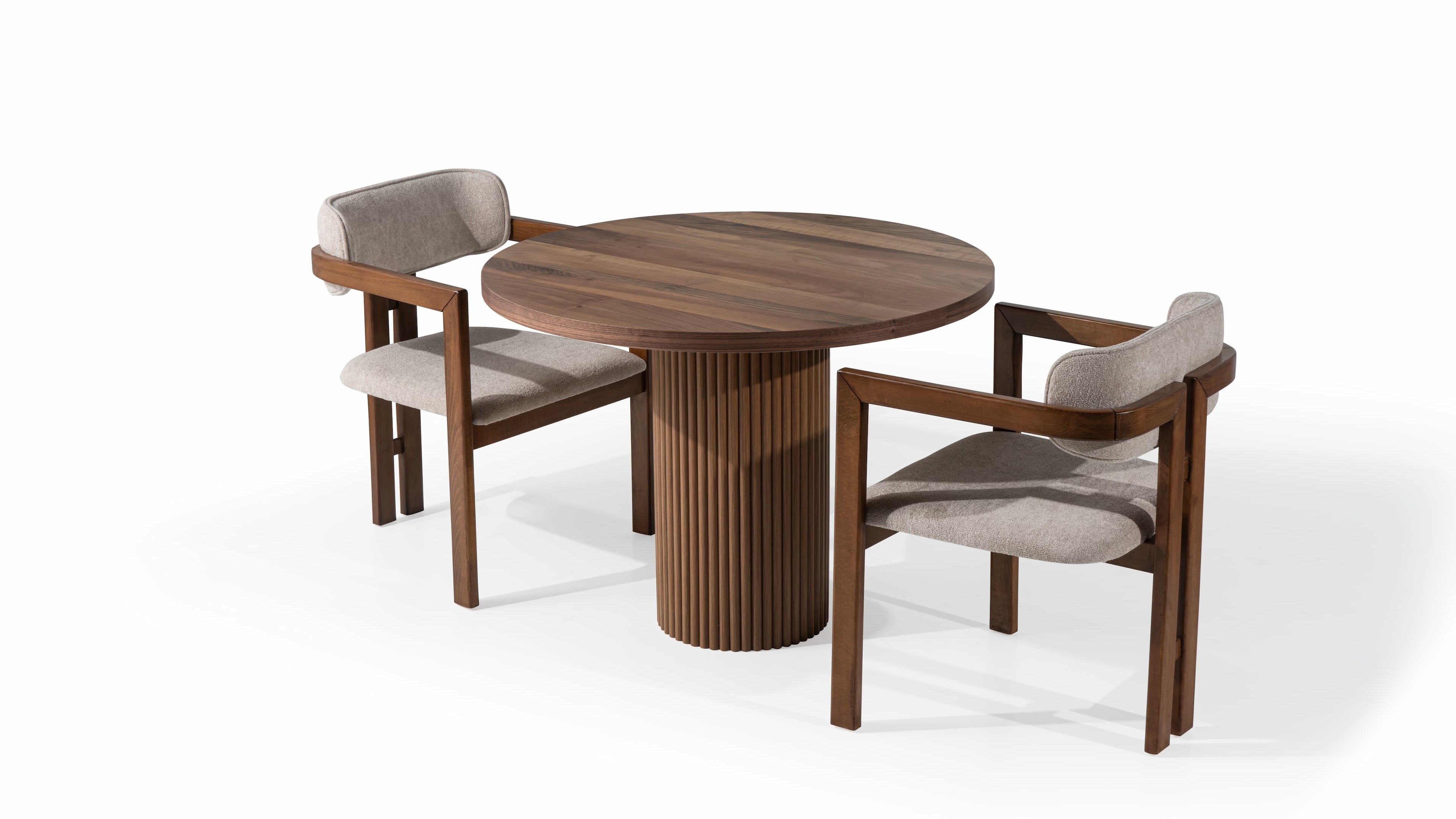 Flute Walnut Dining Table