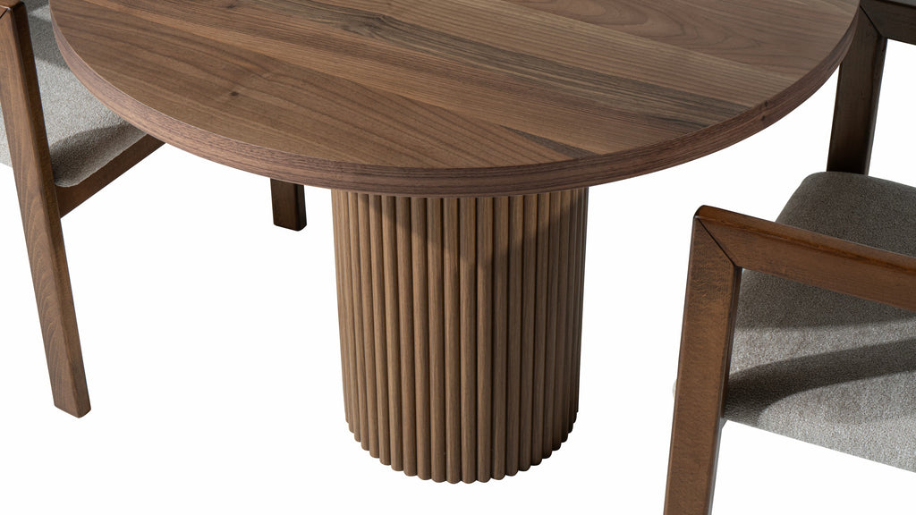 Flute Walnut Dining Table