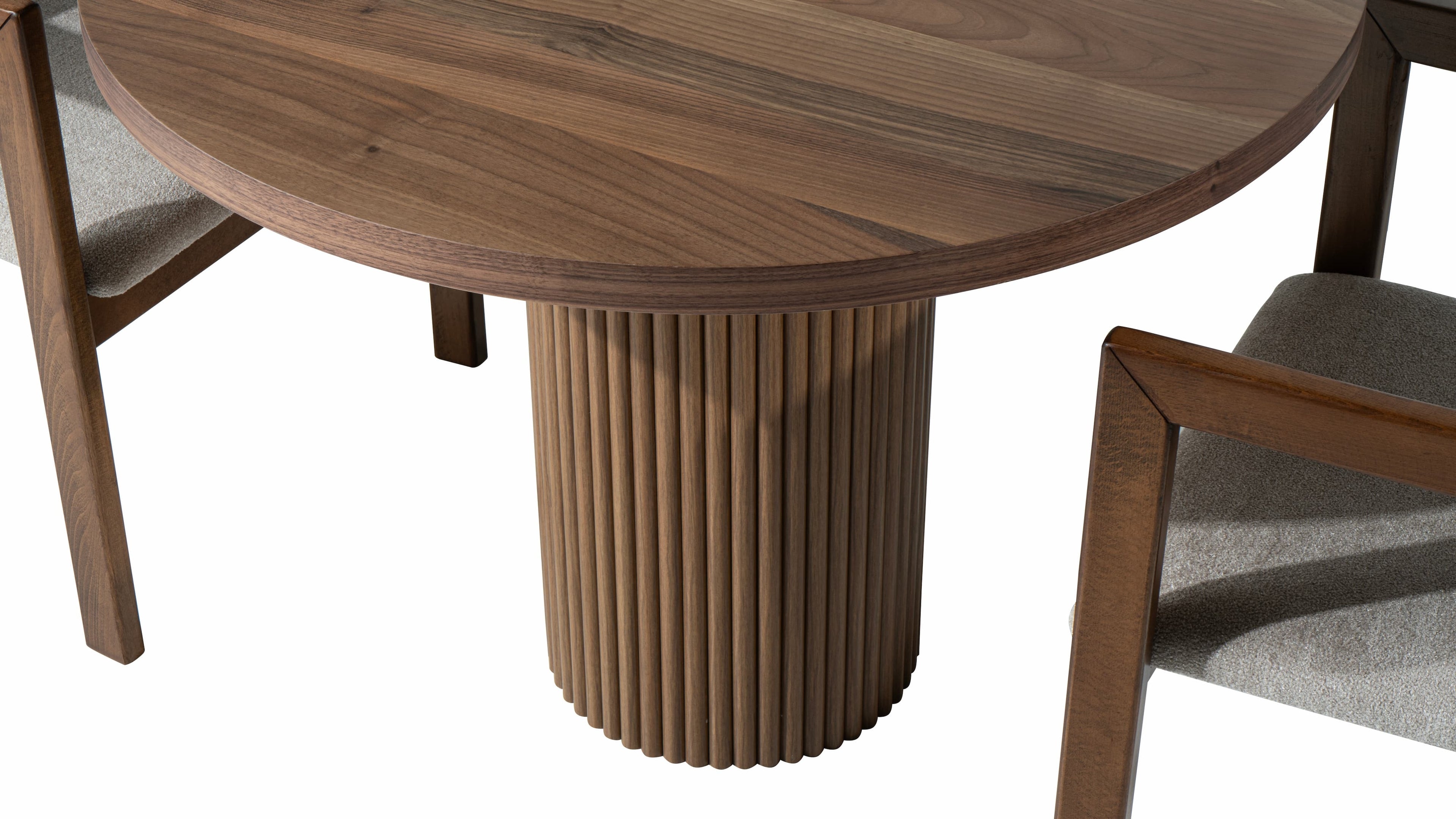 Flute Walnut Dining Table