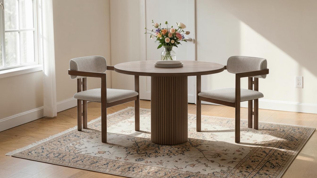 Flute Walnut Dining Table