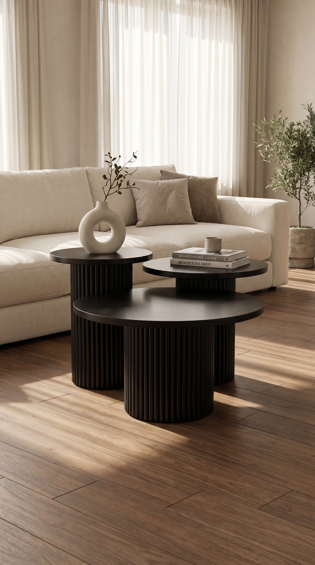 Metro Triple Coffee Tables | Black | 3 pcs