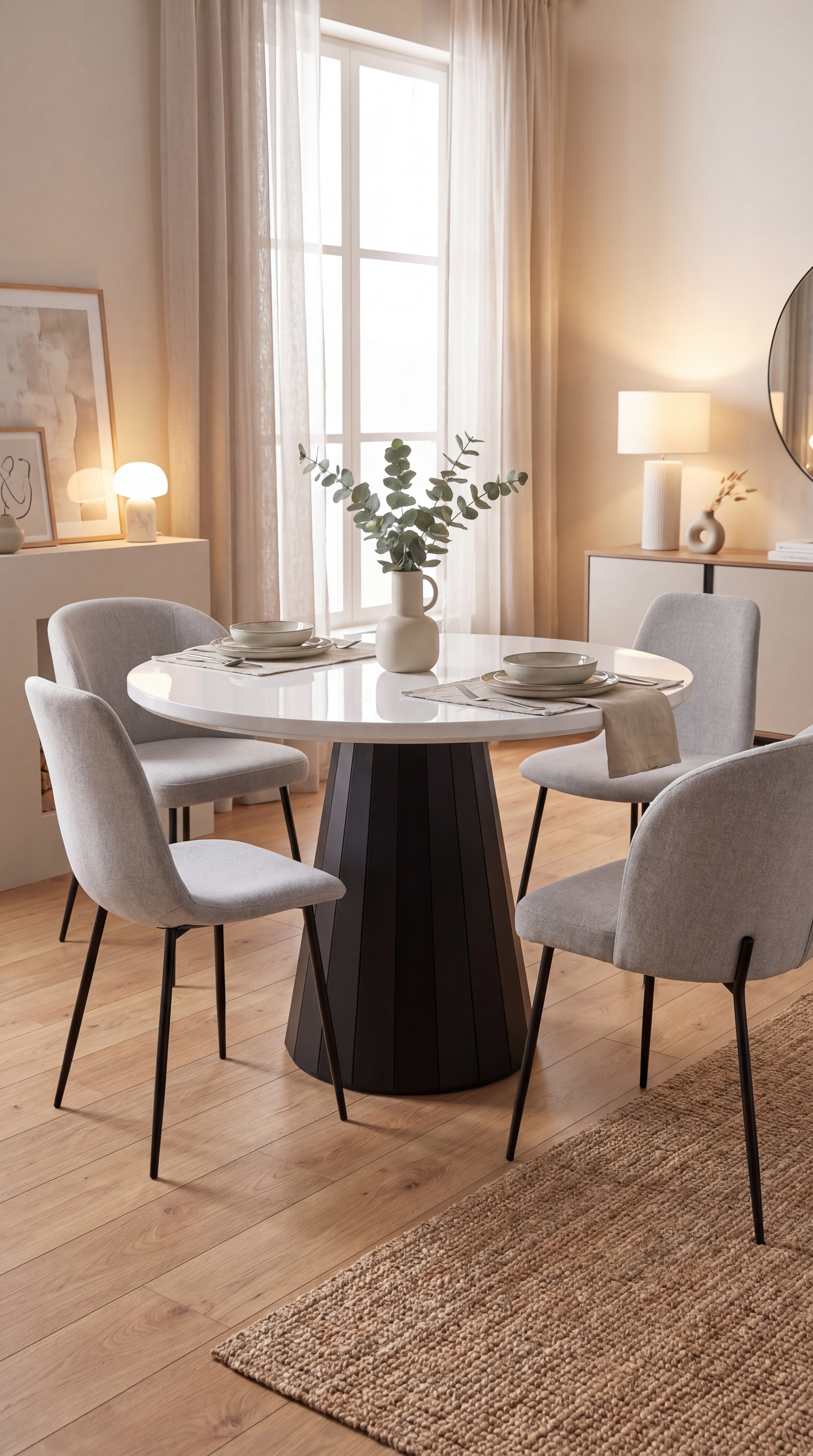 Storm White Dining Table