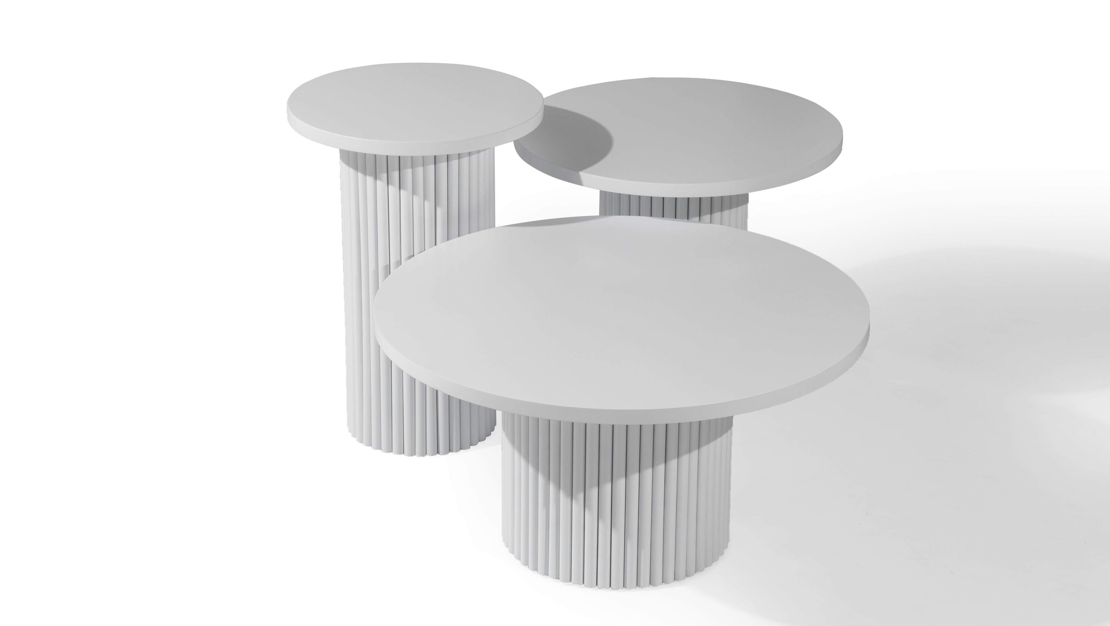 Metro Triple Coffee Tables | White | 3 pcs