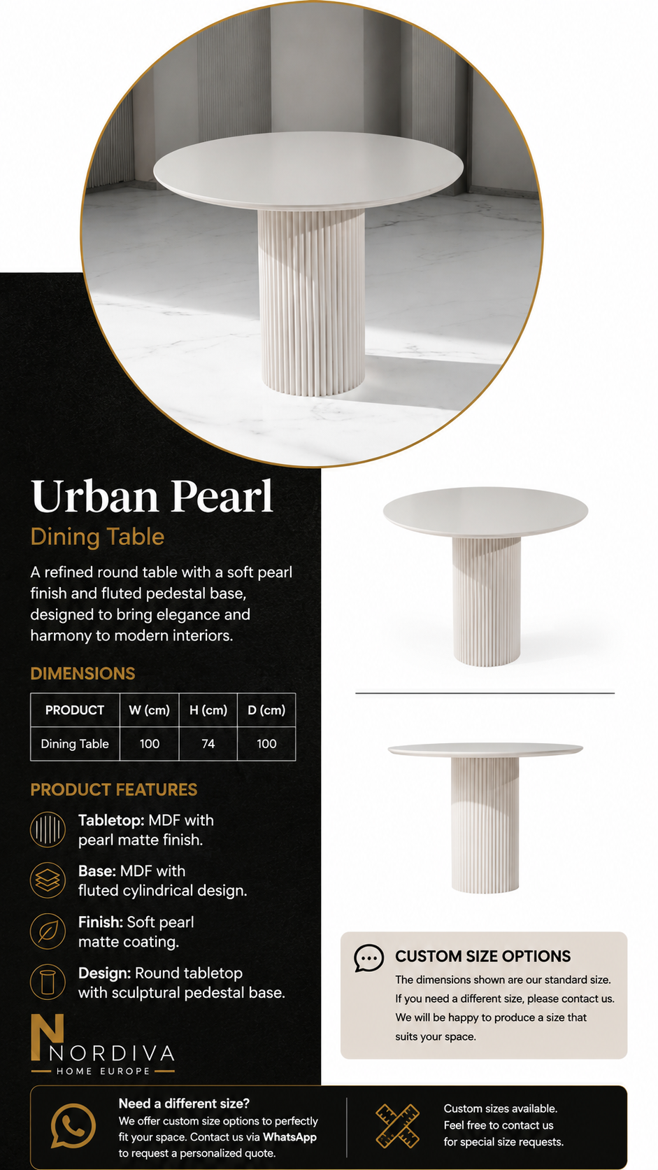 Urban Pearl Dining Table