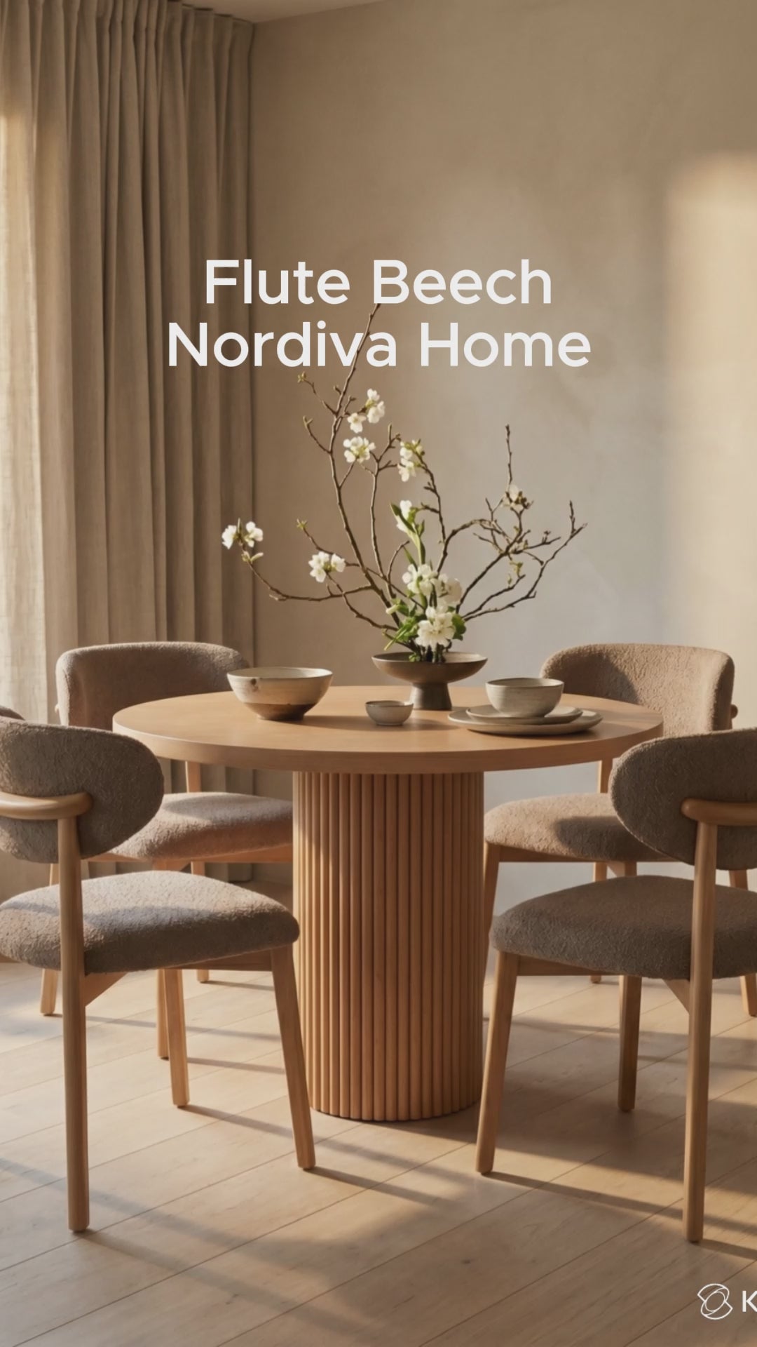 Flute Beech Dining Table