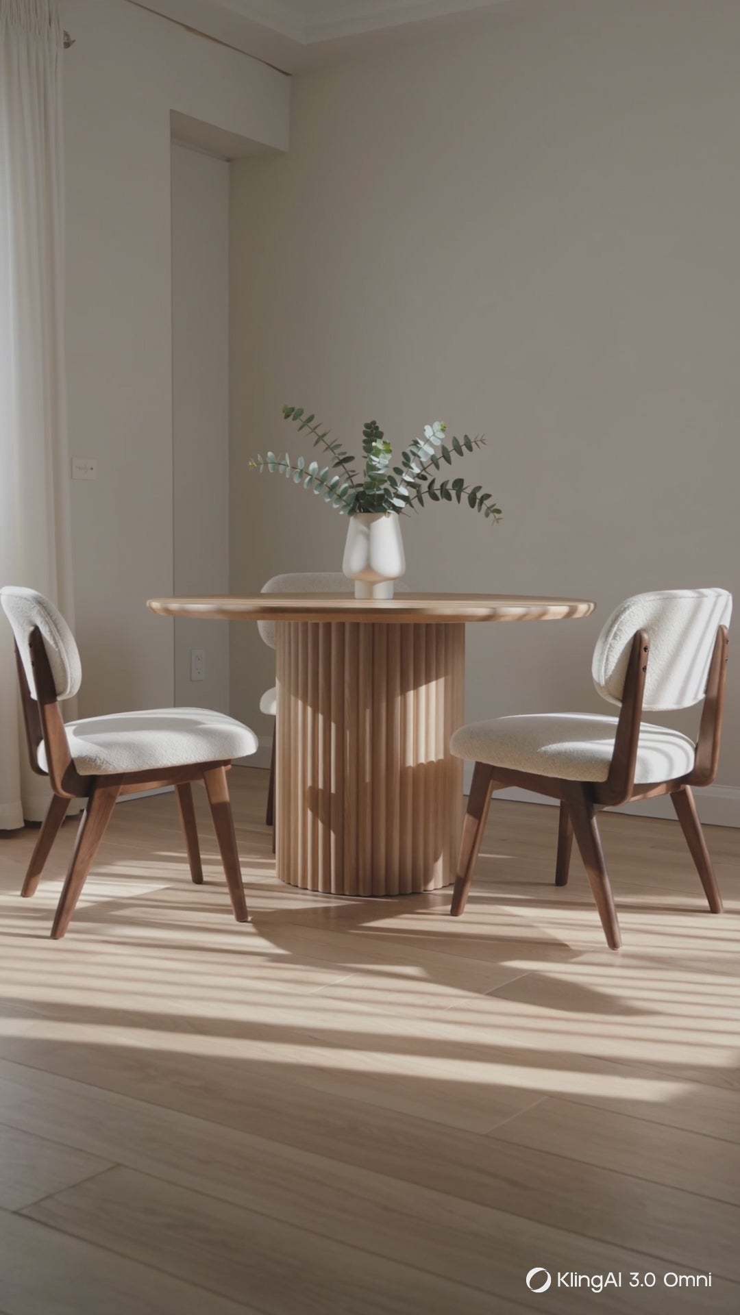 Flute Walnut Dining Table