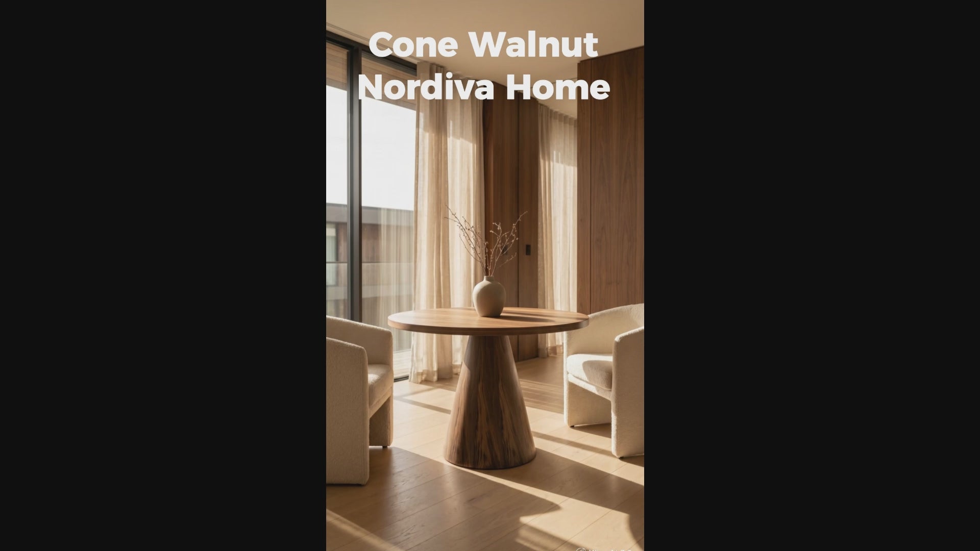 Cone Walnut Dining Table – Premium Modern Wooden Table