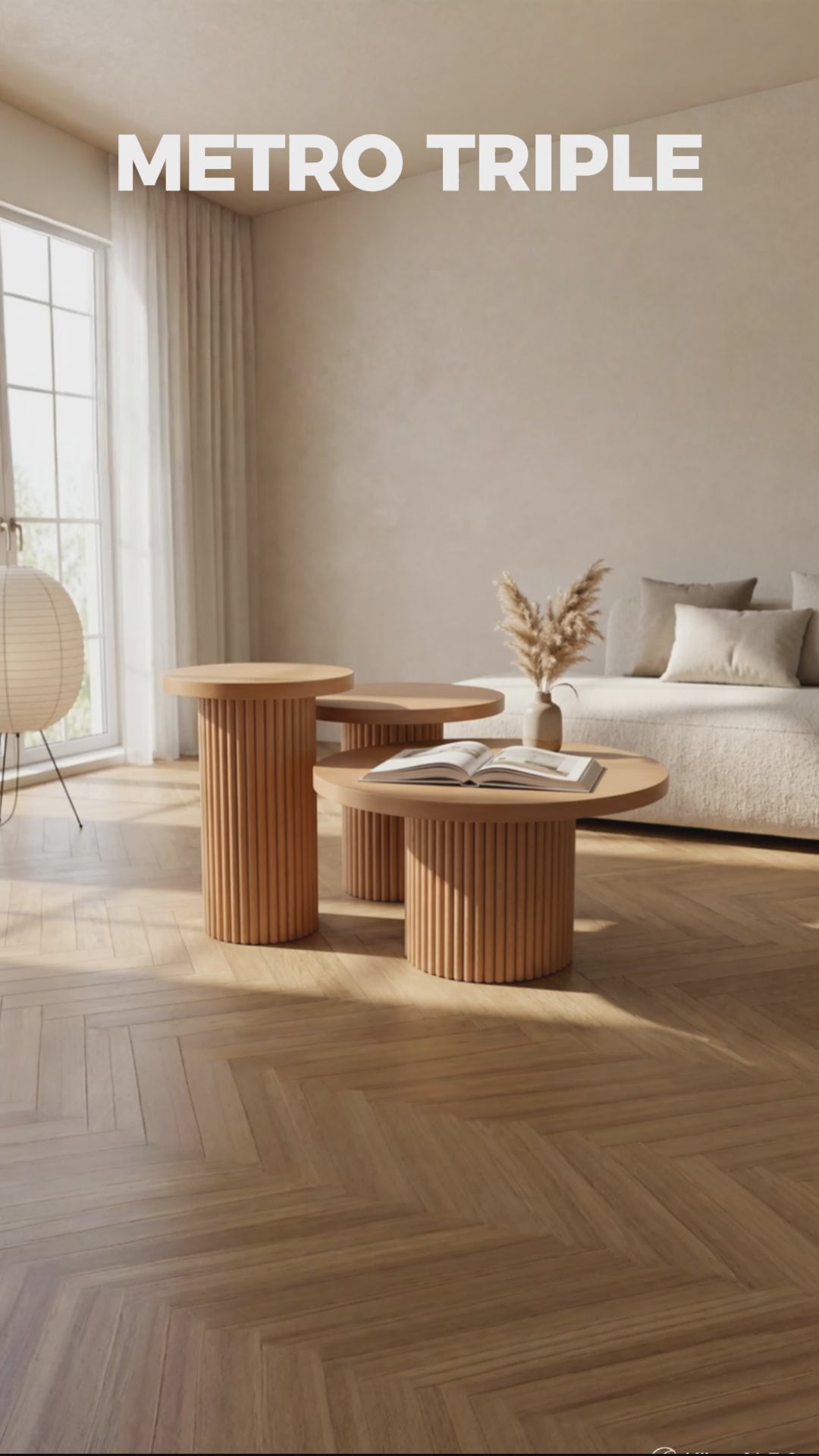 Metro Triple Coffee Tables | Brown | 3 pcs