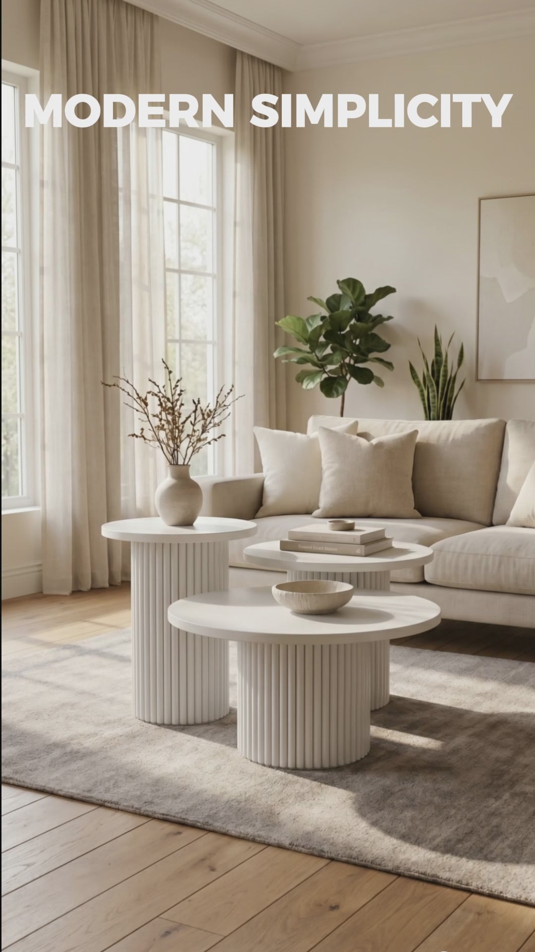 Metro Triple Coffee Tables | White | 3 pcs