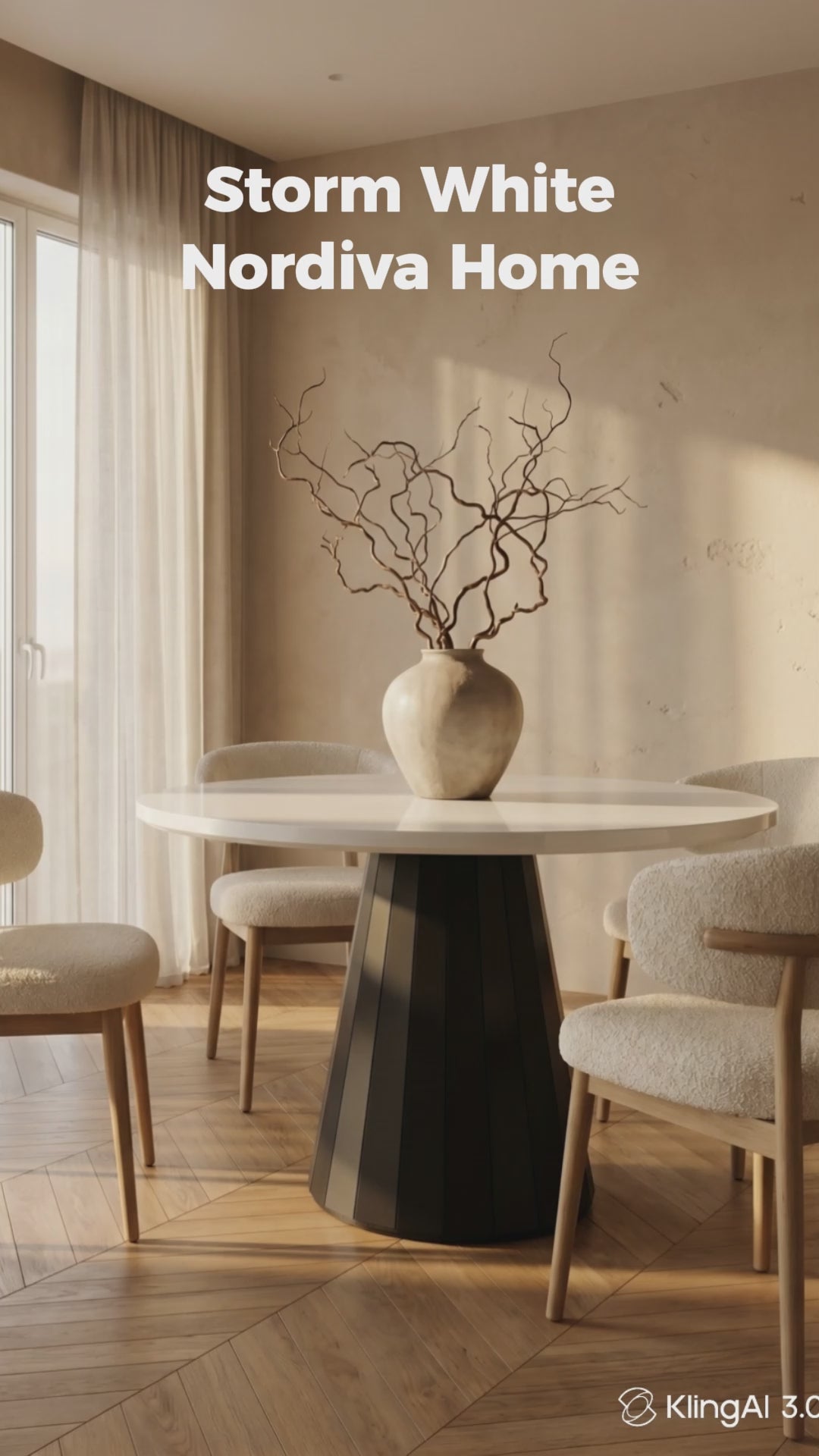 Storm White Dining Table